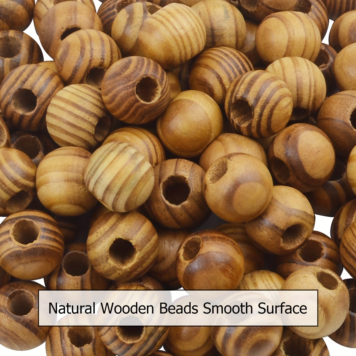 100 Natural Wooden Beads 18mm Round Spacer Beads DIY Jewelry Making